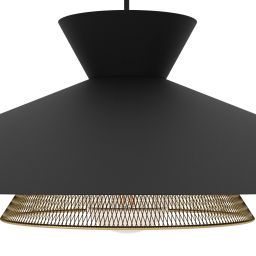Eglo Grizedale lampa wisząca 1x40 W czarna-miedź 43885