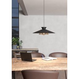 Eglo Grizedale lampa wisząca 1x40 W czarna-miedź 43885