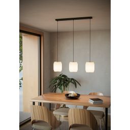 Eglo Belgrave lampa wisząca 3x40 W biała-czarna 44102