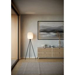 Eglo Belgrave lampa stojąca 1x60 W biała-czarna 44104