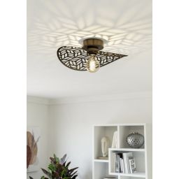 Eglo Swaby lampa podsufitowa 1x60 W brązowa 44123