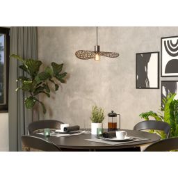 Eglo Swaby lampa wisząca 1x60 W brązowa 44124