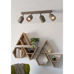 Eglo Tilston lampa podsufitowa 4x40 W piaskowa 44164