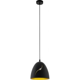 Eglo Hunningham lampa wisząca 1x60W czarny/złoty 49093
