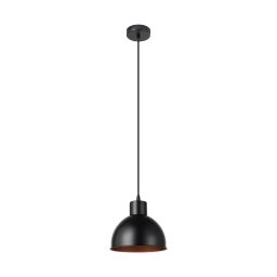 Eglo Truro lampa wisząca 1x60 W czarna-miedź 49238