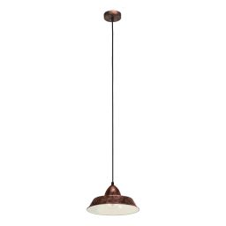 Eglo Auckland lampa wisząca 1x60 W miedź antyczna 49243