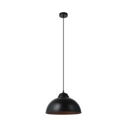 Eglo Truro lampa wisząca 1x60 W czarna-miedź 49247