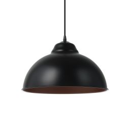 Eglo Truro lampa wisząca 1x60 W czarna-miedź 49247