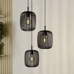 Eglo Romazzina lampa wisząca 3x40 W czarna 900686