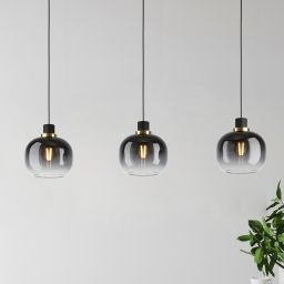 Eglo Oilella lampa wisząca 3x40 W czarna-szary/popielaty 99617