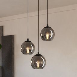 Eglo Ariscani lampa wisząca 3x40 W czarna-szary/popielaty 98653