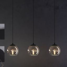 Eglo Ariscani lampa wisząca 3x40 W czarna-szary/popielaty 98652