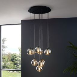 Eglo Ariscani lampa wisząca 10x40 W czarny 98654