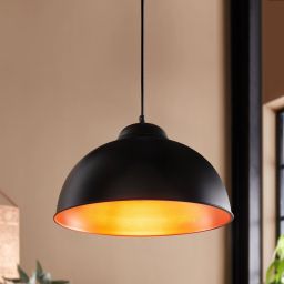 Eglo Truro lampa wisząca 1x60 W czarna-miedź 49247