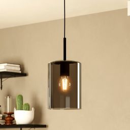 Eglo Cadaques lampa wisząca 1x60 W czarna 98585