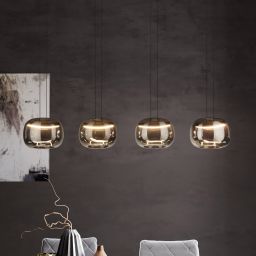 Eglo Hortunas lampa wisząca 4x10 W czarna 390433