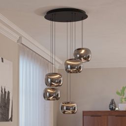 Eglo Hortunas lampa wisząca 5x10 W czarna 390434