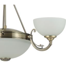 Eglo Savoy lampa wisząca 3x40 W 2x60 W patyna/satyna 82748