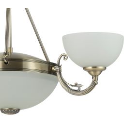 Eglo Savoy lampa wisząca 3x40 W 2x60 W patyna/satyna 82748