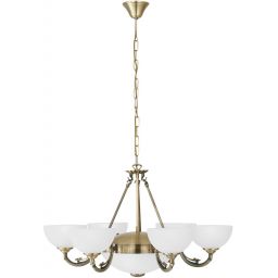 Eglo Savoy lampa wisząca x6x40 W 2x60 W patyna/satyna 82749