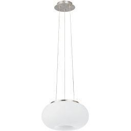 Eglo Optica lampa wisząca 2x60 W biała/nikiel mat 86814