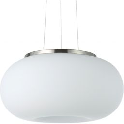 Eglo Optica lampa wisząca 2x60 W biała/nikiel mat 86814