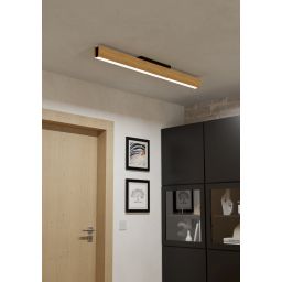 Eglo Anchorena lampa podsufitowa 1x35 W czarna-drewno 900387