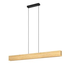 Eglo Anchorena lampa wisząca 1x35 W czarna-drewno 900388