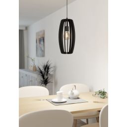 Eglo Bajazzara lampa wisząca 1x40 W czarna 900504