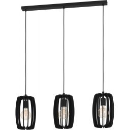 Eglo Bajazzara lampa wisząca 3x40 W czarna 900505