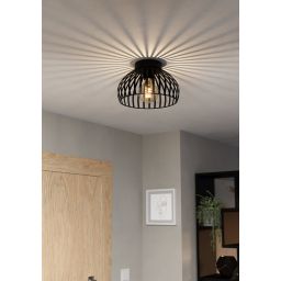 Eglo Mogano lampa podsufitowa 1x40 W czarna 900792