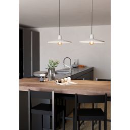 Eglo Miniere lampa wisząca 2x40 W biała/czarna 900834