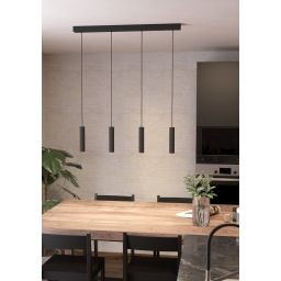 Eglo Almudaina lampa wisząca 4x5,4 W czarna 900906