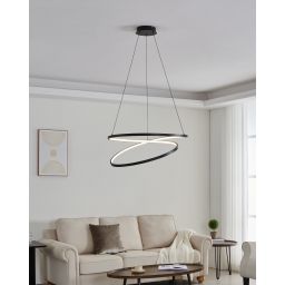 Eglo Ruotale lampa wisząca 1x42 W czarna 901138