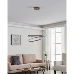 Eglo Ruotale lampa wisząca 1x37 W piaskowa 901139