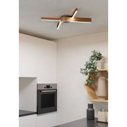 Eglo Folcino-Z lampa podsufitowa 2x18 W biała-brązowa 901863