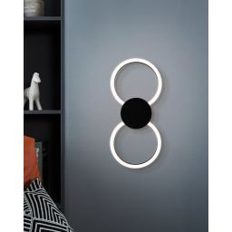 Eglo Venticello kinkiet 1x28 W czarny 902124