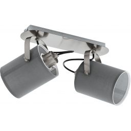 Eglo Villabate lampa podsufitowa 2x10W nikiel satynowy/szary 98139