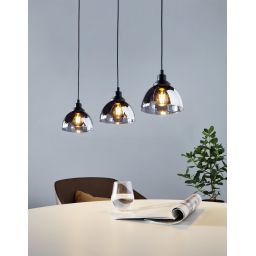 Eglo Beleser lampa wisząca 3x60 W czarna 98384