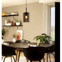 Eglo Cadaques lampa wisząca 1x60 W czarna 98585