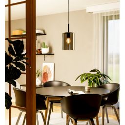 Eglo Cadaques lampa wisząca 1x60 W czarna 98585