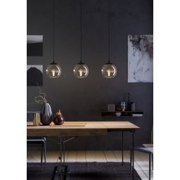 Eglo Ariscani lampa wisząca 3x40 W czarna-szary/popielaty 98652