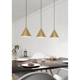 Eglo Narices lampa wisząca 3x40 W czarna-złota 99592