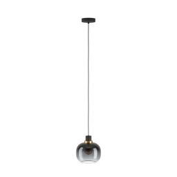 Eglo Oilella lampa wisząca 1x40 W czarna-szary/popielaty 99616