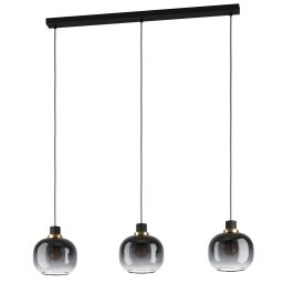 Eglo Oilella lampa wisząca 3x40 W czarna-szary/popielaty 99617