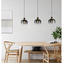 Eglo Oilella lampa wisząca 3x40 W czarna-szary/popielaty 99617