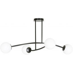 Emibig Halldor lampa podsufitowa 4x10 W czarna-mleczny 1024/4