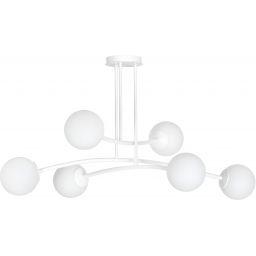 Emibig Halldor lampa podsufitowa 6x10 W biała-mleczny 1025/6