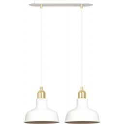 Emibig Ibor lampa wisząca 2x15 W biała-złota 1043/2