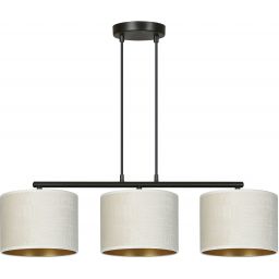 Emibig Hilde lampa wisząca 3x15 W biała-czarna-złota 1052/3